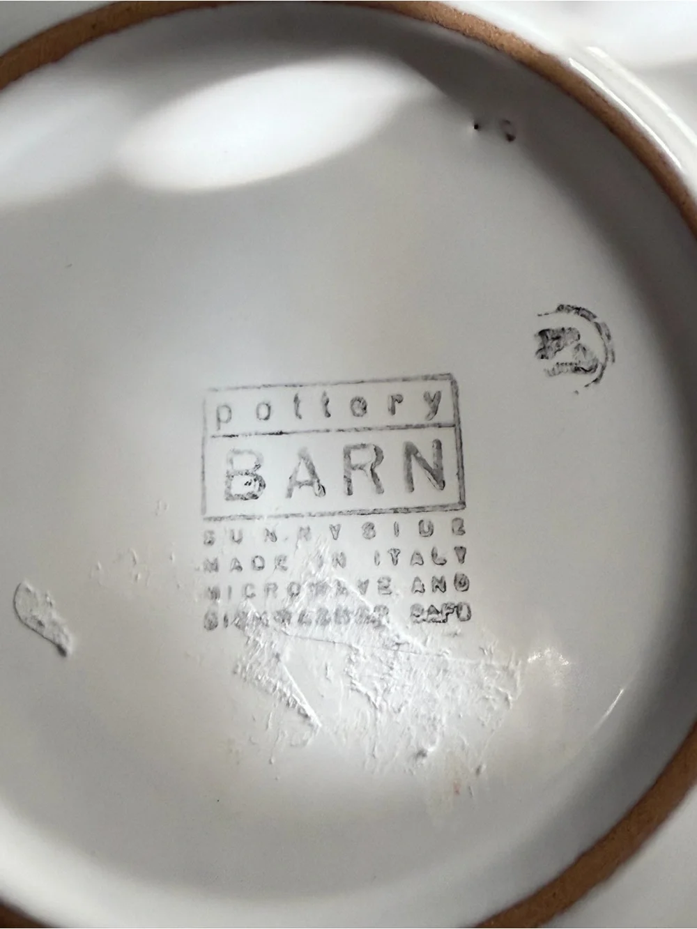 Pottery Barn Lemon Motif Ceramic pie dish  - White, Yellow & Pink